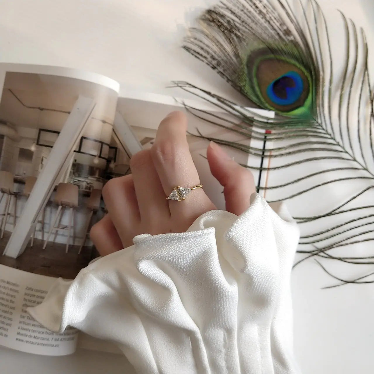 Simple Gold 925 Sterling Silver Ring