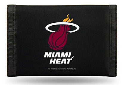 Rico Industries Miami Heat Nylon Tri-Fold Wallet Nylon Tri-Fold Wallet 3" x 5" Team Color