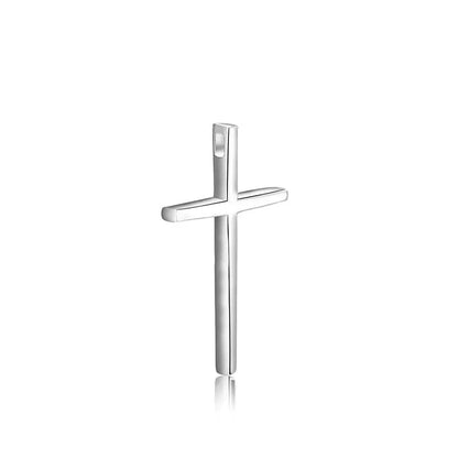 Glossy 925 Sterling Silver Cross Pendant