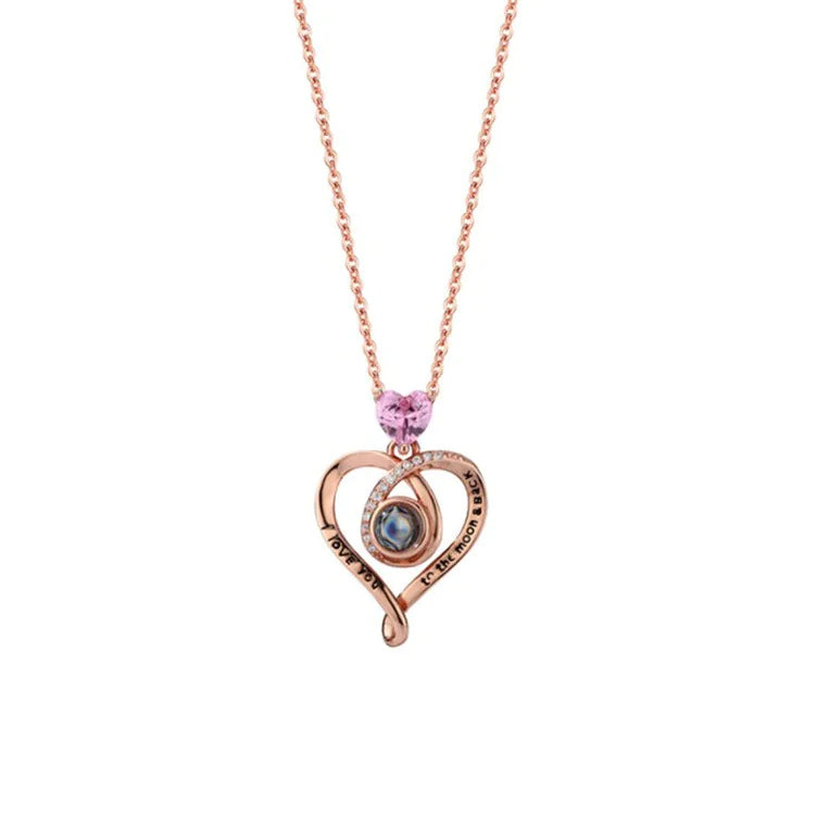 925 Sterling Silver Heart Letter Necklace