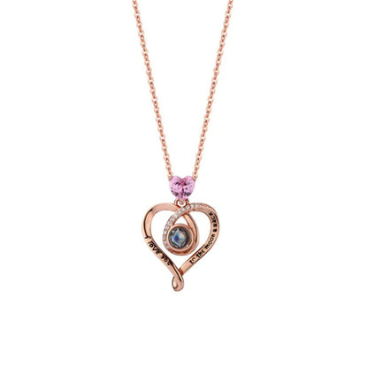 925 Sterling Silver Heart Letter Necklace