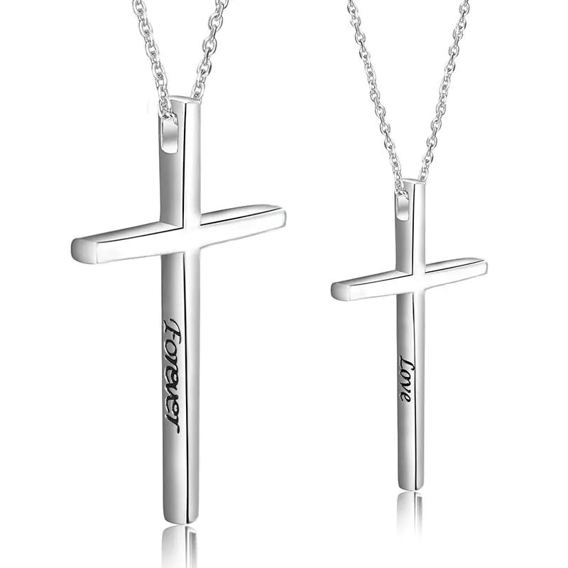 Glossy 925 Sterling Silver Cross Pendant