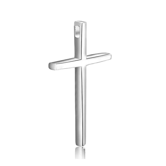 Glossy 925 Sterling Silver Cross Pendant