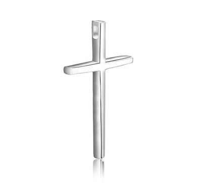 Glossy 925 Sterling Silver Cross Pendant